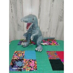 Jurassic Park World Blue Velociraptor Dinosaur Plush Stuffed Animal 14” Raptor